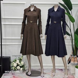 [미니멈]MD 오픈카라 A라인 원피스  MD MMXDAWO0490_CJ