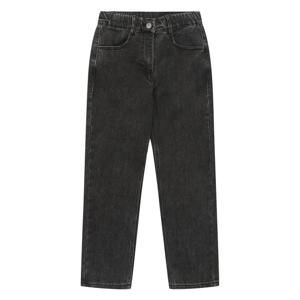 에꼴리에 여아 기모 오픈 밴딩 데님 스트레이트 팬츠 21D1257_BK