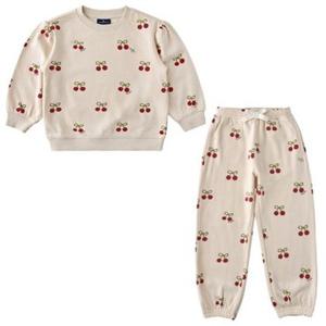 [백화점][블루독8] 크림 체리올오버맨투맨-체리올오버바지세트 기모 트레이닝 여아 두돌선물 초등학생 25C2533450