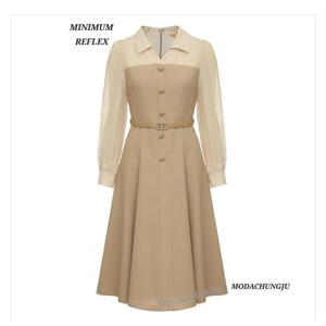 [미니멈]MD 시스루 레이어드 플레어 원피스 MD MYCAWO7340BE_CJ