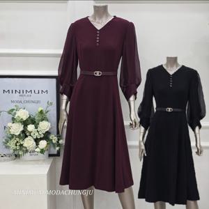 [미니멈]MD 시스루 플레어 원피스 MD MMZCGWO7980WN