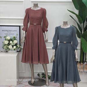 [미니멈]MD 시스루 스퀘어넥 원피스 MD MMZCGWO7990BC