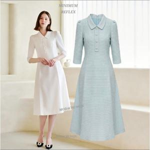 [미니멈]MD 카라 심플 버튼 원피스 MD MYCAWO7020LB1