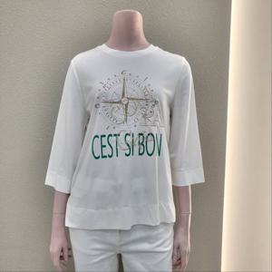 [꼼빠니아]면실크 7부소매 티셔츠 CAFU3-WKS010_IC