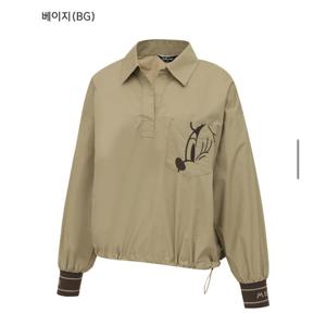 [디즈니골프]여성 오버핏 카라 아노락 긴팔 셔츠 (DO3LSH003-BG)