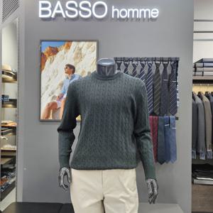 [바쏘옴므]심플 가을겨울꽈배기라운드니트WSY3WR38