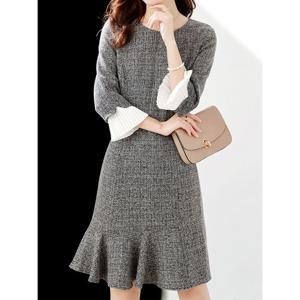 [예쎄](예쎄) 플리츠소매 트위드 미디 원피스(S5FOP035A)