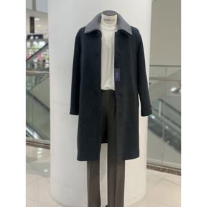 [바쏘옴므]Y4CJ-25A 차콜 카라 분리 탈부착 남성 오버핏 롱코트