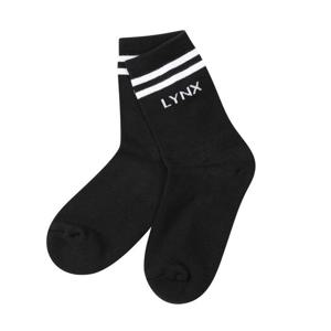 [링스골프][25FW] 여성 띠배색 중목 양말  L21E3SC252_BK