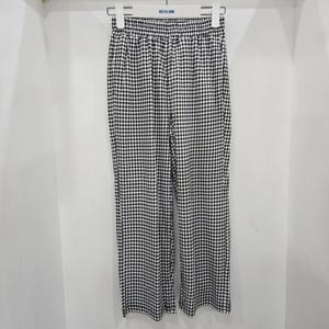 [에꼴리에]유니 블랙 체크 파자마바지(23CD201)_US