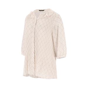 [피에이티]레터링프린트 플리츠 블라우스 1L42502