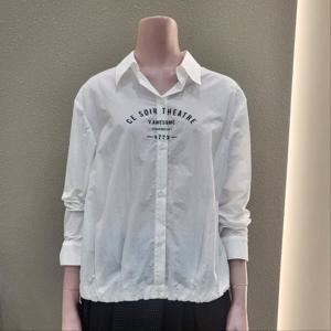 [꼼빠니아]프린트 셔츠형  긴팔 블라우스 CAFU4-WRC100 _IC