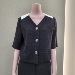[꼼빠니아]브이넥 카라탈착 트위드재킷 CAFU5-WJK500 _IC