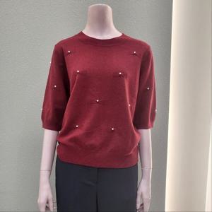 [꼼빠니아]라운드 진주 포인트 니트티 CAFW0-WSL840 _IC