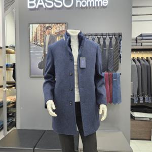 [바쏘옴므]심플 천연모피탈부착울캐시미어코트WSY4CJ50