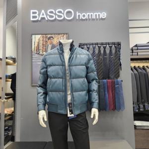 [바쏘옴므]심플 구스다운비건레더점퍼WSY4UA62