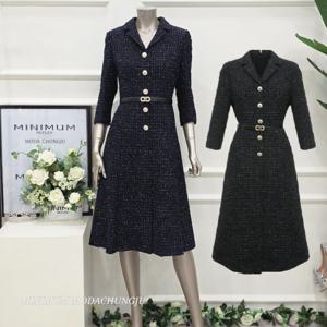 [미니멈]MD 울 7부 럭셔리 트위드 원피스 MD MMYCAWO8030