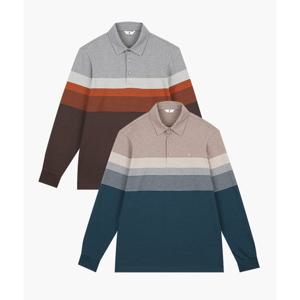 [피에르가르뎅]한기장 스트라이프 티셔츠 POTS3401