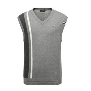 [링스골프][25FW] 남성 꽈배기 조직 브이넥 니트 베스트  L11E3S