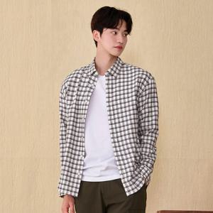 [체이스컬트]남성 플란넬 버튼 다운 체크 셔츠 EFRK5423C0A_YS