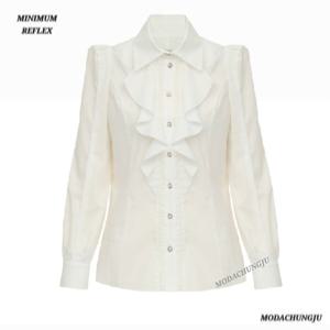 [미니멈]MD 러플 카라 셔츠 블라우스  MD MYDAWB0160IV