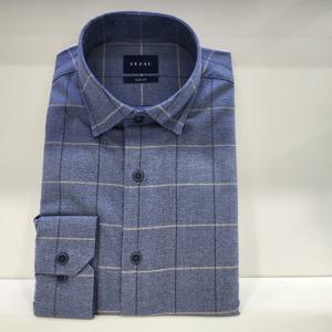 [예작]예작 YJ3WUA784 윈도우 체크 패턴 슬림핏  긴팔셔츠