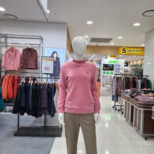 [피에이티]부클 이중에리 목크넥 티셔츠  1L85438-US