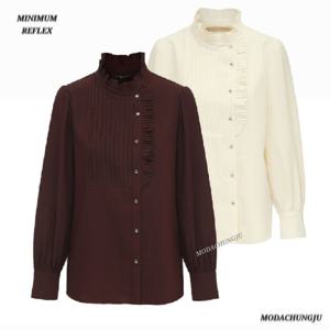 [미니멈]MD 언발 플리츠 턱 블라우스 MD MMYDAWB0360