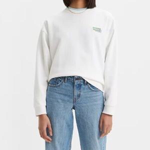 [리바이스]리바이스 자수로고 라운드 맨투맨 화이트 (A5524-0018