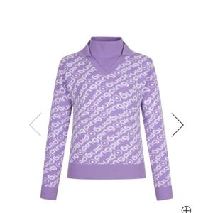 [핑]여성 로고 패턴 레이어드 긴팔 니트 121D3SR252_VO