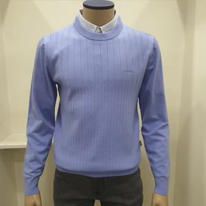 [크로커다일남성]버티컬 조직 라운드 레이어드 니트 CDAAAKT3351