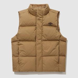 엄브로조끼 NQC UP421CDVO1-CML 크랙다잉 패딩 베스트 CAMEL