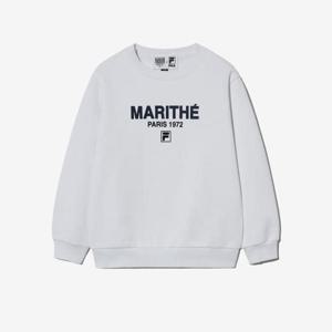 [휠라키즈] 휠라키즈 X 마리떼 라운드 맨투맨 (FK2POG4M02X_IVY)