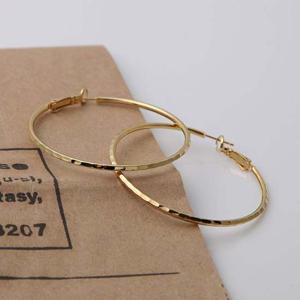 14K GF 골드필드 핀 컷팅 빅 링 귀걸이