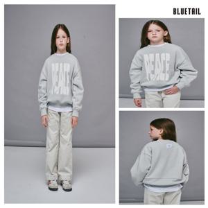 [블루테일]AZI2TS03LG 라이트 그레이 세미 크롭 맨투맨