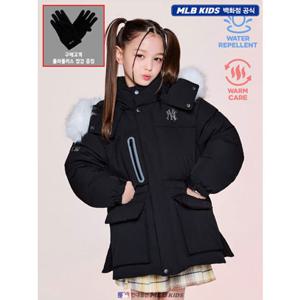 [MLB키즈US] (7ADJB2556-50BKS) [플리스장갑증정] 아웃도어 사파리 미드 구스다운 아동패딩 키즈패딩