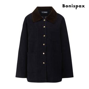 보니스팍스  배색 카라 오버핏 코듀로이 자켓 (XPBJK001M0)