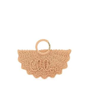 25FW chloe Peach fabric 스몰 브레이스렛 Paravent 핸드백 25US622P236I0