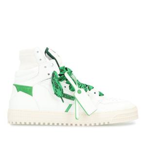 오프화이트 로고 디테일 라운디드 토 하이탑 스니커즈 OMIA065S