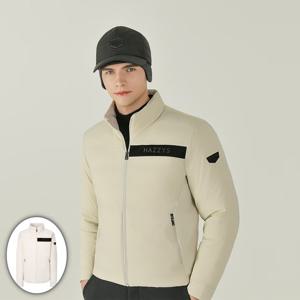 [헤지스골프] 남성 로고장식 구스다운 점퍼 베이지 HUJU5D714I1