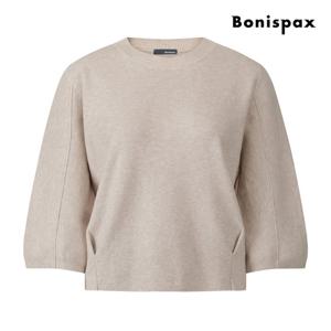 보니스팍스  벌룬 핀턱 7부 니트 (XPBKP009M0)