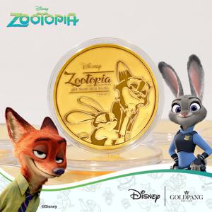 [디즈니] 24k 주토피아 닉&주디 캐릭터 순금코인 0.1g + 프리미엄 가죽패키지