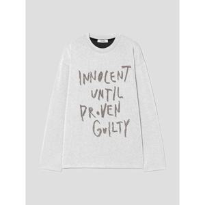 (265Y41AY31) [에잇세컨즈] 니트라이크 레터링 긴소매 티셔츠  화이트