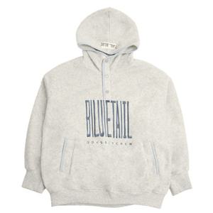 [블루테일HU] AZI1TS03LG 라이트그레이 플리스 아노락 후드티셔츠