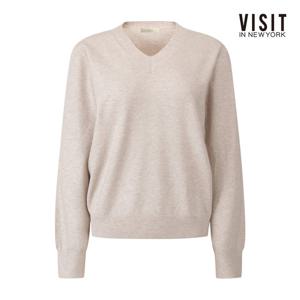 [비지트인뉴욕]데일리 심플 V넥 니트 (V5BLK03)