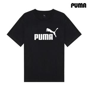 [푸마]푸마 에센셜 클래식 레트로 로고 반팔 티셔츠 블랙 682532