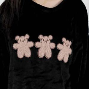 극세사 수면잠옷블랙 부드러운잠옷 청소년잠옷