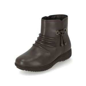 [엘칸토]여성 양가죽 주름장식 컴포트 앵클 부츠 3.5cm LCWA66U5