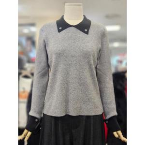 오조크 세이브존01 배색 카라 긴팔스웨터 FOTWCWC511P