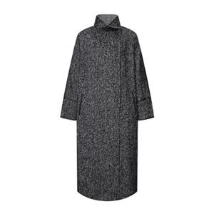 [보니스팍스] B1G41HCT070 하이넥 가죽배색 롱 코트